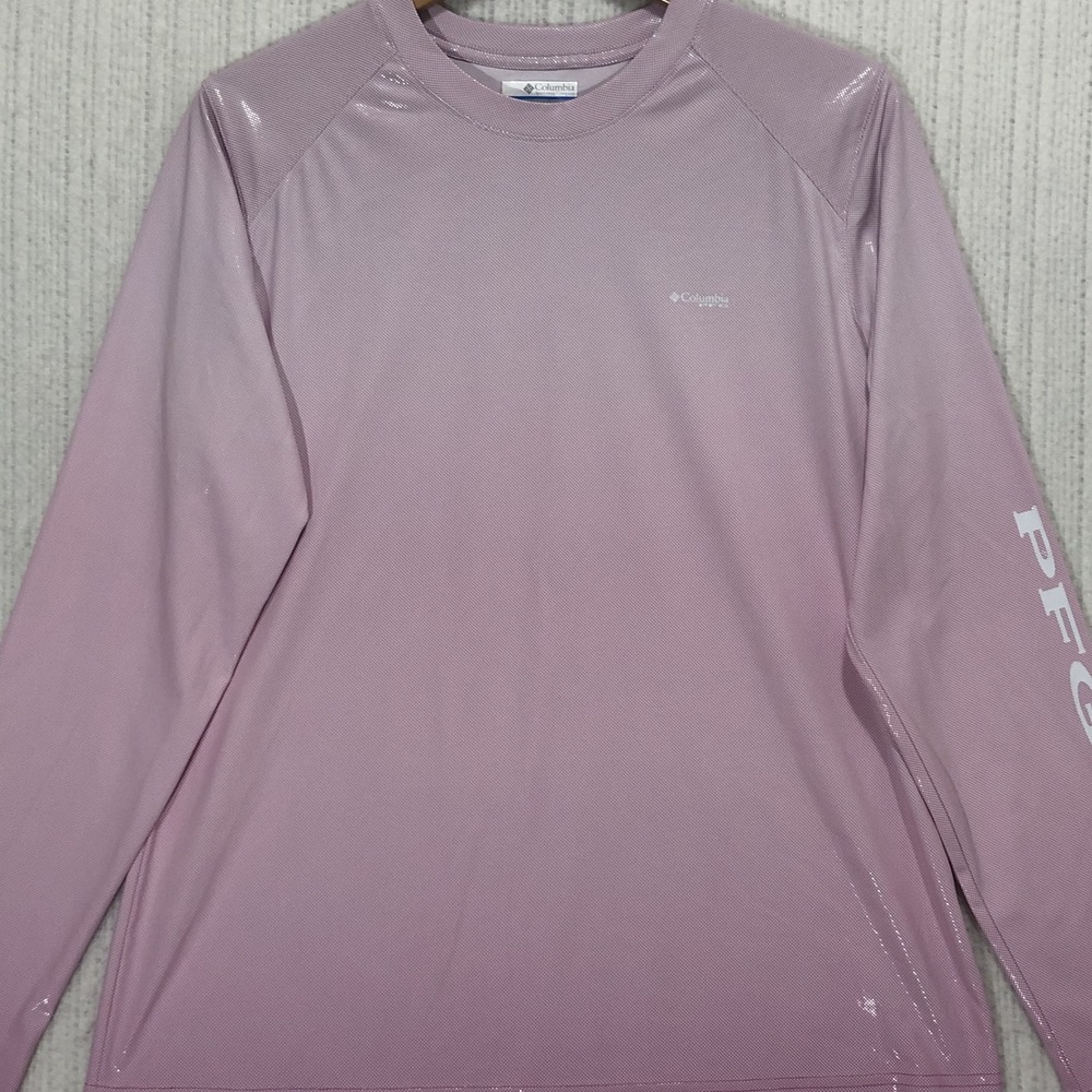 Columbia PFG Womens Large Purple Omni-Freeze Zero Long Sleeve Fishing XL5913